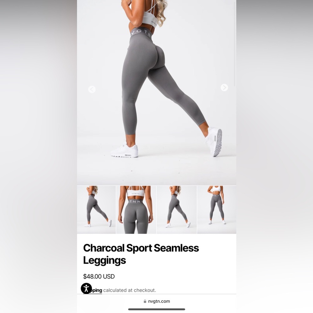 Charcoal sports seamless leggings